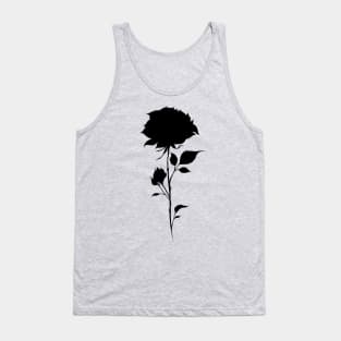 Simple Rose Silhouette Tank Top